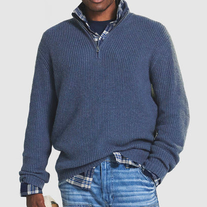 Strickpullover mit Reißverschluss für Herren | Ideal für Herbst und Winter