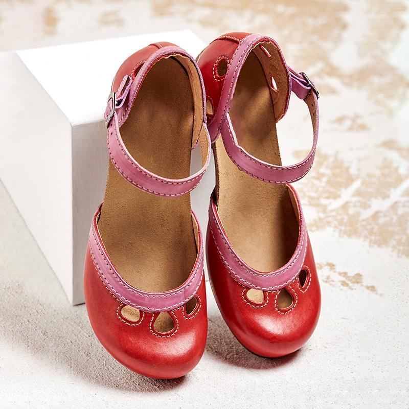 Sandalen mit Niedrigem Absatz, Knöchelriemen und Blockabsatz | Ideal für Frühling und Sommer