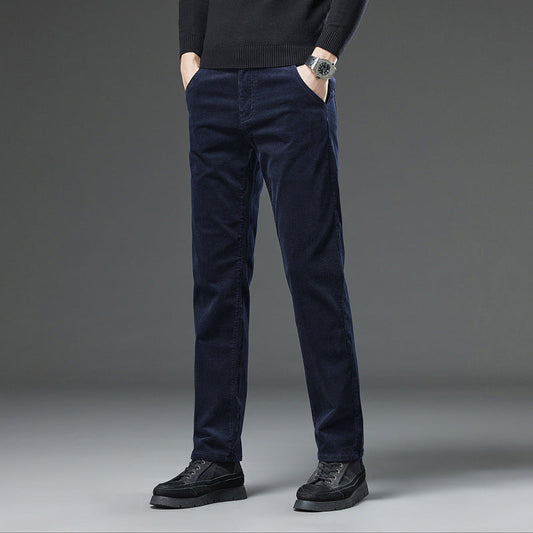 Herren Slim Fit Cord-Hosen mit Geradem Bein I Ideal für Herbst und Winter