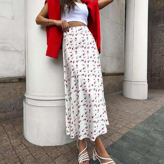 Kirschenmuster Hochtailliertes Fischschwanzkleid | Ideal für Frühling