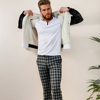 PU-Leder Mantel in Midilänge mit Fleecefutter ohne Taschen | Ideal für den Winter