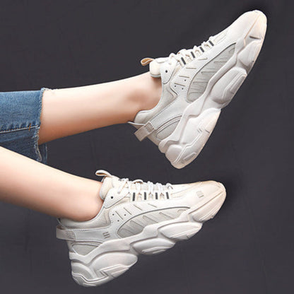 Weiße Sneaker mit dicker Sohle und Wasserdichter Plattform | Ideal für alle Jahreszeiten