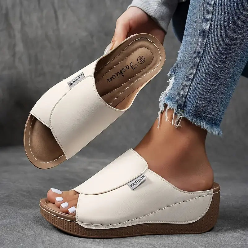 Offene Zehen Mesh Leder Sandalen mit Fußgewölbeunterstützung | Ideal für den Sommer