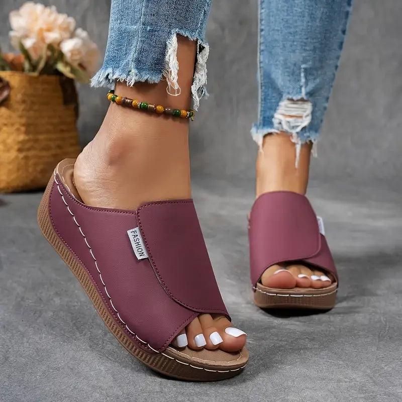 Offene Zehen Mesh Leder Sandalen mit Fußgewölbeunterstützung | Ideal für den Sommer