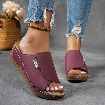 Offene Zehen Mesh Leder Sandalen mit Fußgewölbeunterstützung | Ideal für den Sommer