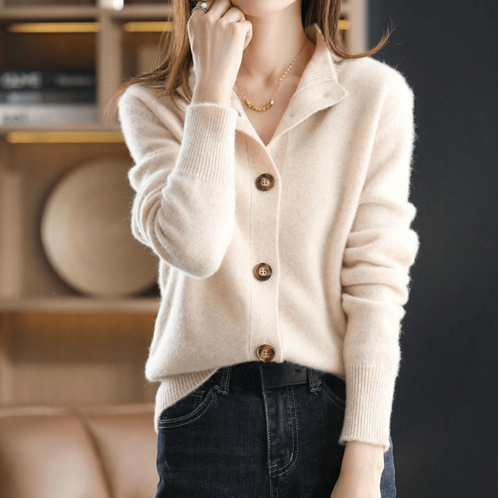 Weicher Kaschmir-Strickcardigan mit Lockere Passform | Ideal für Herbst und Winter