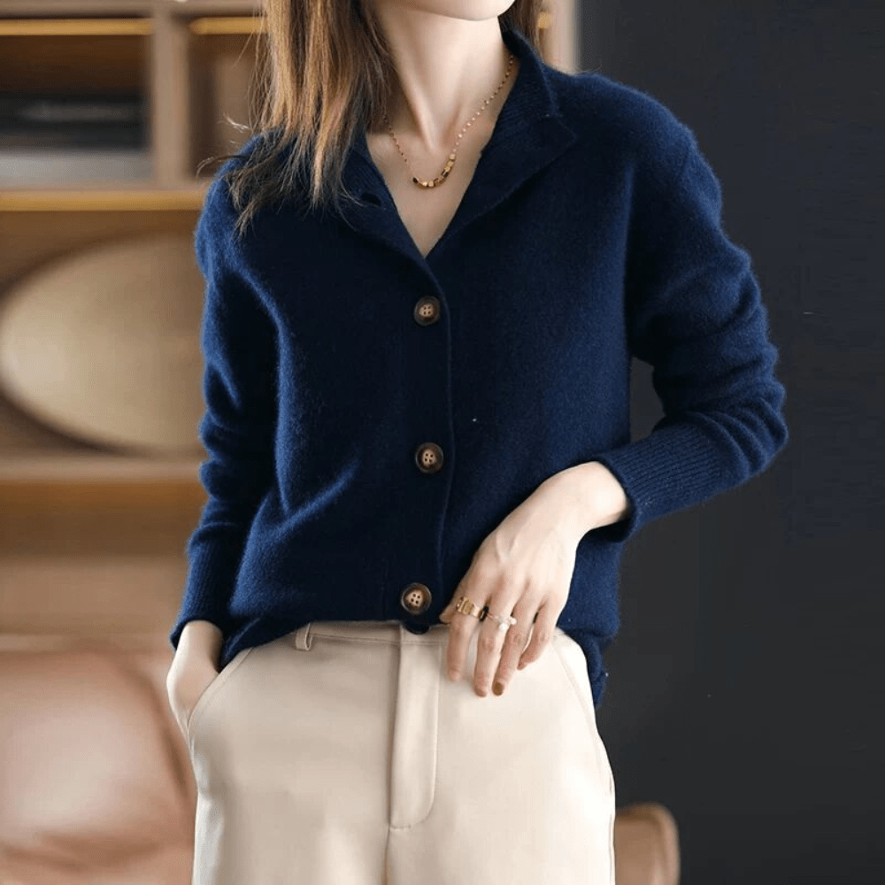 Weicher Kaschmir-Strickcardigan mit Lockere Passform | Ideal für Herbst und Winter