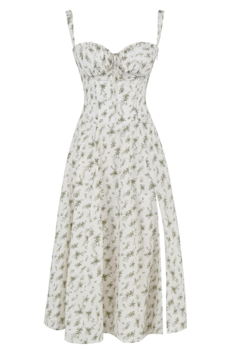Kleid mit Korsett-Detail, Figurbetonter Oberteil und Fließendem Rock | Ideal für Frühling und Sommer