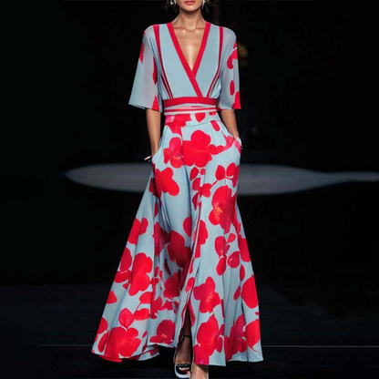 Baumwoll-Midikleid mit taillierter Passform und detaillierten Ärmeln | Ideal für Frühling und Herbst