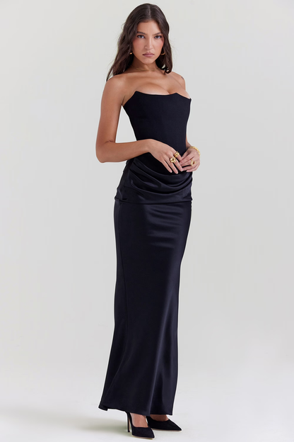 Korsett-Maxikleid mit Taillenbetonendem Design | Ideal für Frühling und Herbst