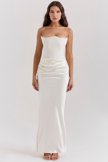 Korsett-Maxikleid mit Taillenbetonendem Design | Ideal für Frühling und Herbst