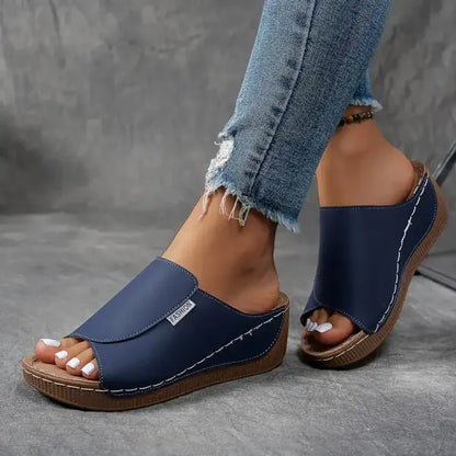Offene Zehen Mesh Leder Sandalen mit Fußgewölbeunterstützung | Ideal für den Sommer