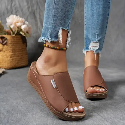 Offene Zehen Mesh Leder Sandalen mit Fußgewölbeunterstützung | Ideal für den Sommer