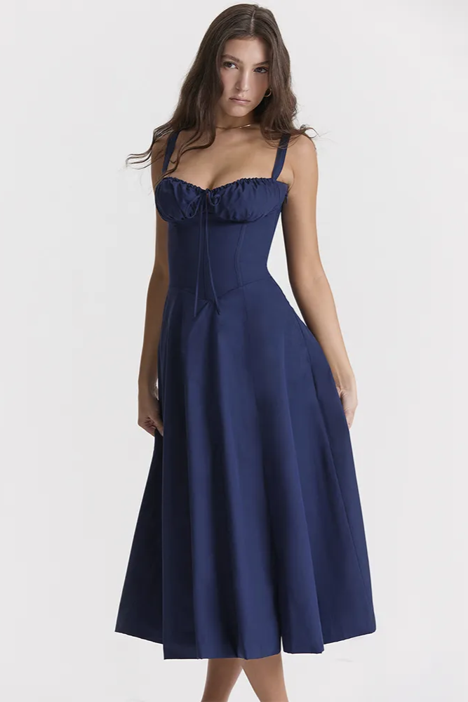 Midikleid mit Korsett und Schnürung | Perfekt für Frühling und Sommer
