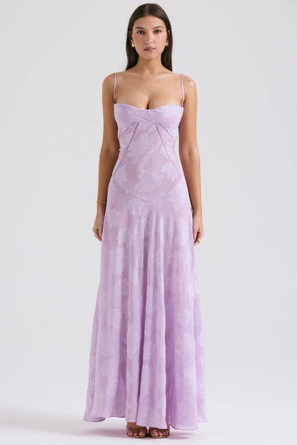 Spitzen-Maxikleid mit schimmerndem Stoff | Perfekt für Frühling & Sommer