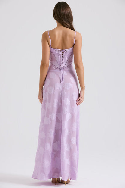 Spitzen-Maxikleid mit schimmerndem Stoff | Perfekt für Frühling & Sommer