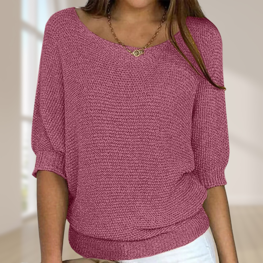 Strickpullover mit halben Ärmeln