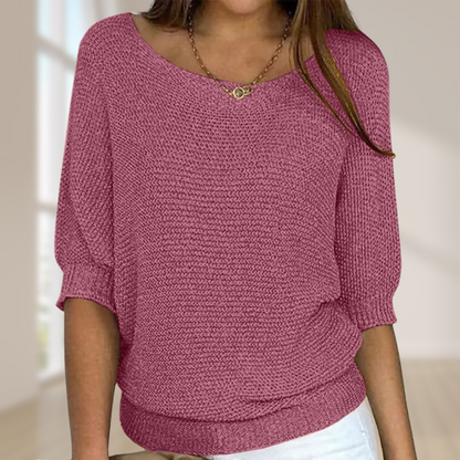 Strickpullover mit halben Ärmeln