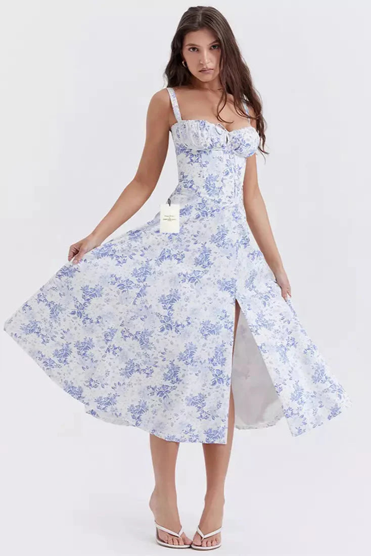 Midikleid mit Korsett und Schnürung | Perfekt für Frühling und Sommer